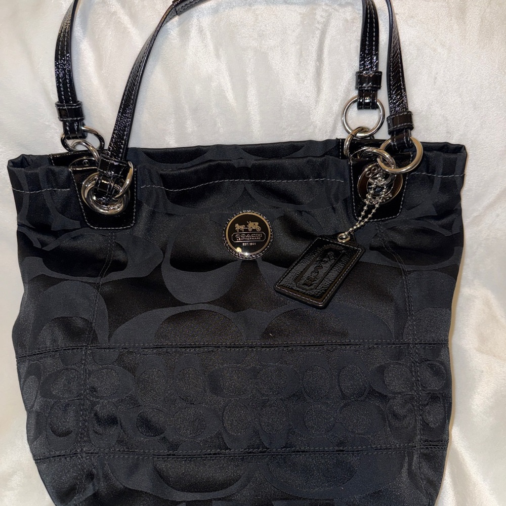 Authentic Black Coach tote from the early 2000s